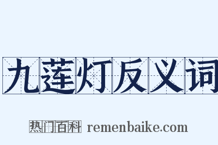 九莲灯反义词是什么意思的图片